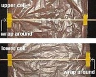 The Dowel Box - closer view of spar taping