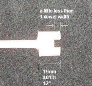 The Dowel Box - cross-piece tip close-up