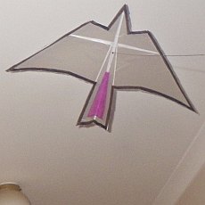 MBK Indoor Bird kite in flight.