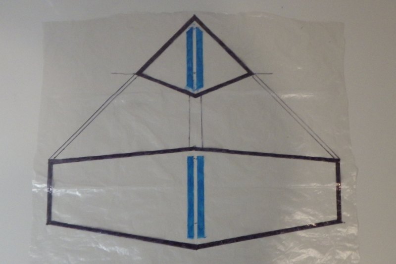 Making the Indoor Canard kite - Step 2a