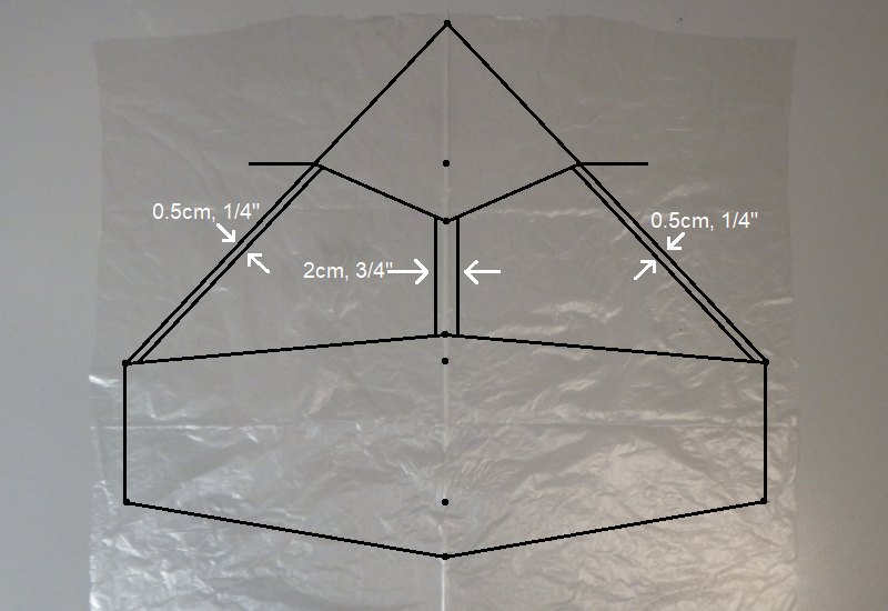 Making the Indoor Canard kite - Step 1d