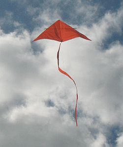 Simple Delta Kite - hovering in light winds.