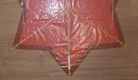 Skewer Star kite - step 5b
