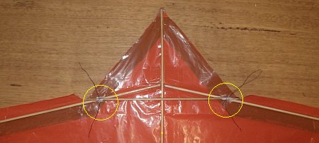 Skewer Star kite - step 6a