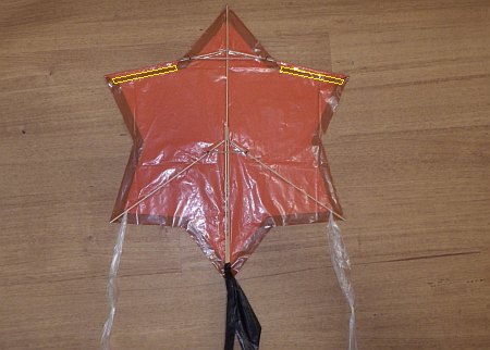 Skewer Star kite - step 7