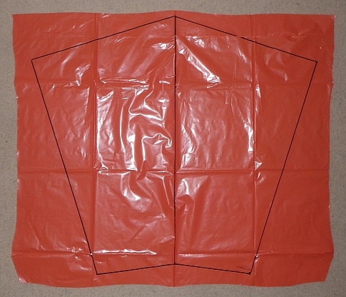 The Soft Sled kite - complete cell outline. MBK Soft Sled kite - complete cell outline
