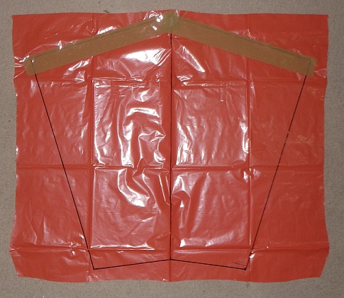 How to make a soft sled kite - cell taped on marked side