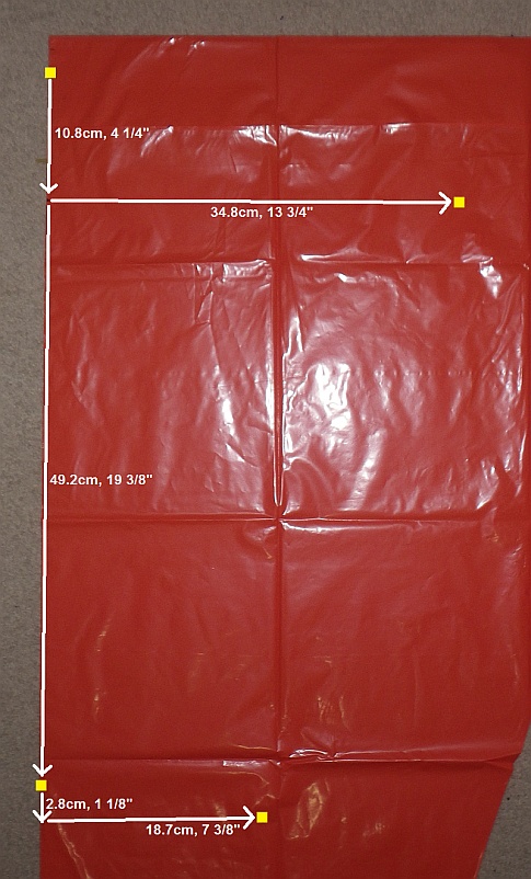 The Soft Sled kite - cell measurements. MBK Soft Sled kite - cell measurements