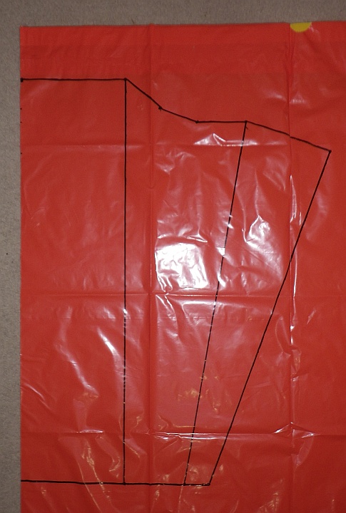 The Soft Sled kite - sail outline and seams. MBK Soft Sled kite - sail outline and seams
