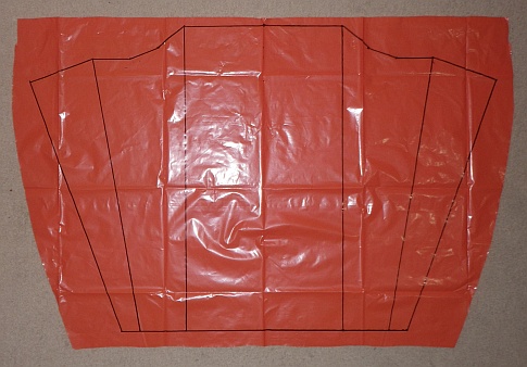 The Soft Sled kite - complete sail outline. MBK Soft Sled kite - complete sail outline