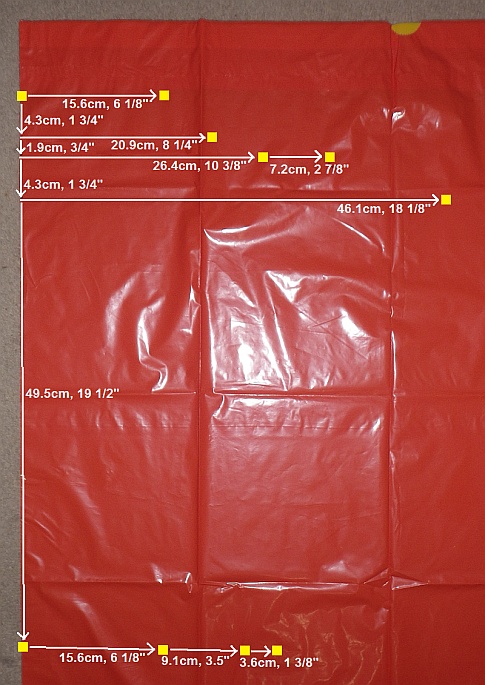The Soft Sled kite - sail measurements. MBK Soft Sled kite - sail measurements