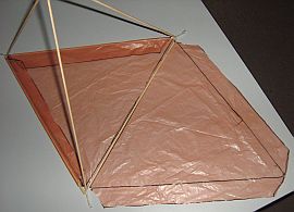 Making tetrahedral kites - step 7 Making tetrahedral kites - step 7
